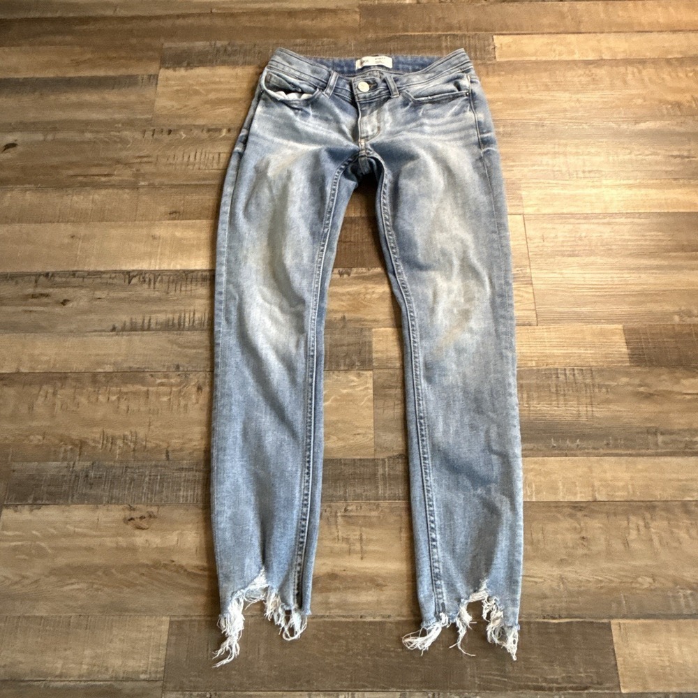 BKE Buckle Jeans Womens 25 Stella Low Rise Slim Fit Ankle Skinny Distressed